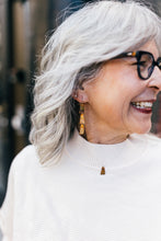 Load image into Gallery viewer, Copper Harbor Necklace | Repurposed Copper Automotive Shims | Fire Patina Finish | Sterling Silver Chain