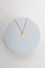 Load image into Gallery viewer, Amore copper heart gold plated necklace close up Valentine's day