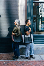 Load image into Gallery viewer, Continuous Tote | Large Upcycled Automotive Leather Purse | Two Roomy Pockets | Seatbelt Straps