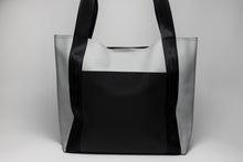 Load image into Gallery viewer, Continuous Tote | Large Upcycled Automotive Leather Purse | Two Roomy Pockets | Seatbelt Straps