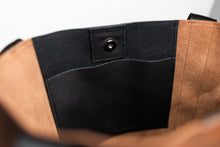 Load image into Gallery viewer, Continuous Tote | Large Upcycled Automotive Leather Purse | Two Roomy Pockets | Seatbelt Straps