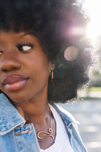 Load image into Gallery viewer, Get Ready Earrings | Repurposed Copper Hairpin for Electric Vehicles | Gold Plated Ear Wire