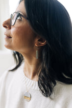 Load image into Gallery viewer, The Space Between Necklace | Repurposed Automotive Aluminum Parts | Gold Leaf | Gold Plated Chain