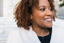 Load image into Gallery viewer, Get Ready Earrings | Repurposed Copper Hairpin for Electric Vehicles | Gold Plated Ear Wire