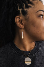 Load image into Gallery viewer, The Light Ahead Earrings | Repurposed Automotive Aluminum | Gold Leaf | Gold Plated Ear Wire