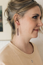 Load image into Gallery viewer, EmPower Earrings | Repurposed Automotive Copper Hairpin for Electric Vehicles | Gold Plated Ear Wire