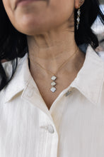 Load image into Gallery viewer, Connections Necklace | Repurposed Stainless Steel Car Seat Scrap | Gold Plated Chain