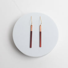 Load image into Gallery viewer, EmPower Earrings | Repurposed Automotive Copper Hairpin for Electric Vehicles | Gold Plated Ear Wire