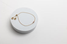 Load image into Gallery viewer, Insight Bracelet | Pink Tourmaline Adjustable Gold Plated Chain Bracelet with Repurposed Auto Brass Washer