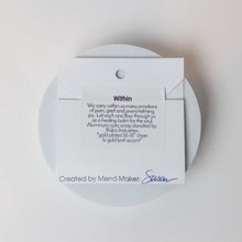 Load image into Gallery viewer, Within Necklace | Repurposed Automotive Aluminum Parts | Gold Leaf | Gold Plated Chain