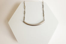Load image into Gallery viewer, Higher Ground Necklace | Repurposed Automotive Steel Brake Line | Stainless Steel Chain