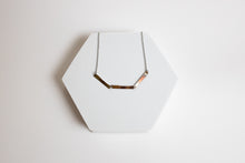 Load image into Gallery viewer, Midnight Train Necklace | Upcycled Automotive Copper Shim | Stainless Steel Chain