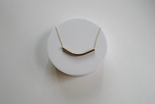 Load image into Gallery viewer, Bent Not Broken Necklace | Repurposed Automotive Copper Brake Line | Gold Plated Chain