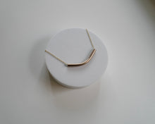 Load image into Gallery viewer, Bent Not Broken Necklace | Repurposed Automotive Copper Brake Line | Gold Plated Chain
