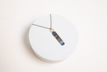 Load image into Gallery viewer, Ripple Effect Necklace | Repurposed Steel Focal Point | Fire Patina Finish | Stainless Steel Chain