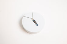 Load image into Gallery viewer, Ripple Effect Necklace | Repurposed Steel Focal Point | Fire Patina Finish | Stainless Steel Chain