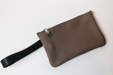 Load image into Gallery viewer, Momentary Wristlet | Zippered Clutch with Handle | Made with Repurposed Automotive Leather