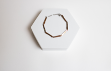 Load image into Gallery viewer, Midnight Train Adjustable Bracelet | Upcycled Automotive Copper & Stainless Steel Paperclip Chain