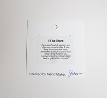 Load image into Gallery viewer, I'll Be There Earrings | Repurposed Copper Auto Brake Line | African Jasper Beads | Gold Plated Ear Wire