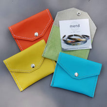 Load image into Gallery viewer, Purpose Pouch | Repurposed Automotive Leather Snap Card Holder | Coin Purse | Various Colors