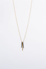 Load image into Gallery viewer, Trinity Necklace | Repurposed Automotive Cotter Pins | Gold Plated Chain