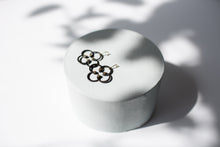 Load image into Gallery viewer, Mini Earrings | Repurposed Auto Retaining Rings & Brass Rivets | Gold Plated Ear Wire