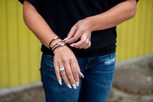 Load image into Gallery viewer, Clean Start Unisex Bracelet | Repurposed Automotive Steel Brake Line | Rubber Windshield Wiper Tubing