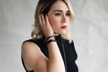 Load image into Gallery viewer, Clean Start Unisex Bracelet | Repurposed Automotive Steel Brake Line | Rubber Windshield Wiper Tubing