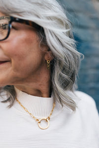 Waterfall Brass & Gold Plated Earrings