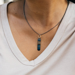 Ripple Effect Gunmetal Necklace