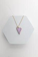 Load image into Gallery viewer, stained glass pink white necklace