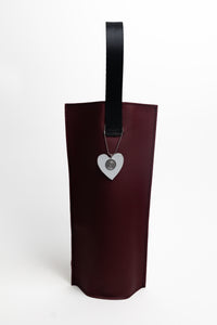 Cozy Up Burgundy Leather Beverage Bag