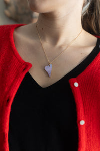 necklace gift women red cardigan