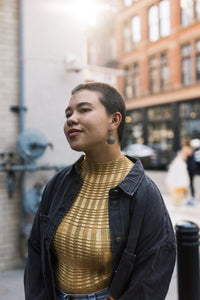 Resilience Ginko Leaf Earrings with Pearl