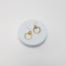 Load image into Gallery viewer, Linked Brass &amp; Gold Plated Earrings