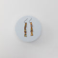 Copper Harbor Long Earrings | Repurposed Auto Copper Shims | Fire Patina | Stainless Steel Ear Wire