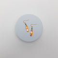 Take Flight Earrings | Repurposed Auto Shims | Jasper Bead with Copper Fire Patina | Gold Plated Ear Wire