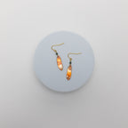 Take Flight Earrings | Repurposed Auto Shims | Jasper Bead with Copper Fire Patina | Gold Plated Ear Wire
