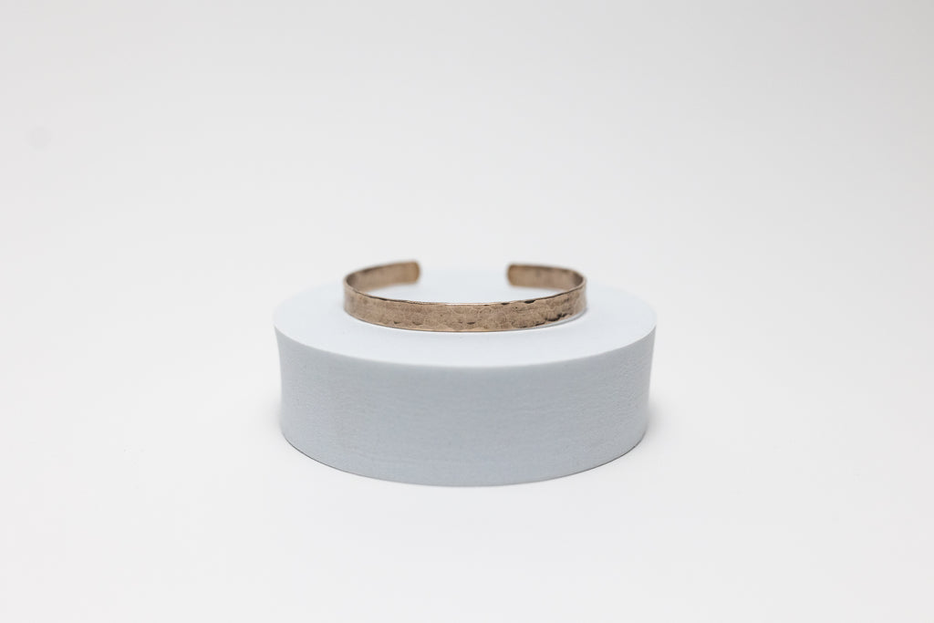 Stop & Breathe Cuff | Upcycled Automotive Copper Brake Line Hammered for Texture
