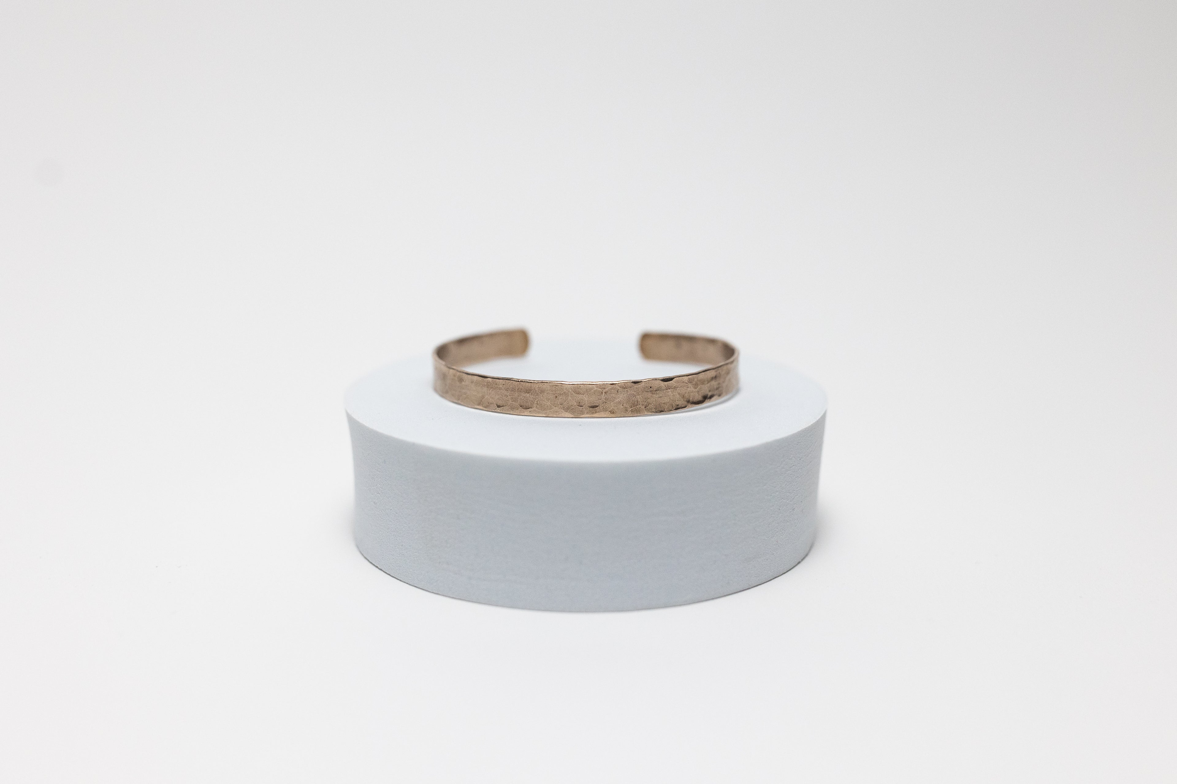 Stop & Breathe Cuff | Upcycled Automotive Copper Brake Line Hammered for Texture
