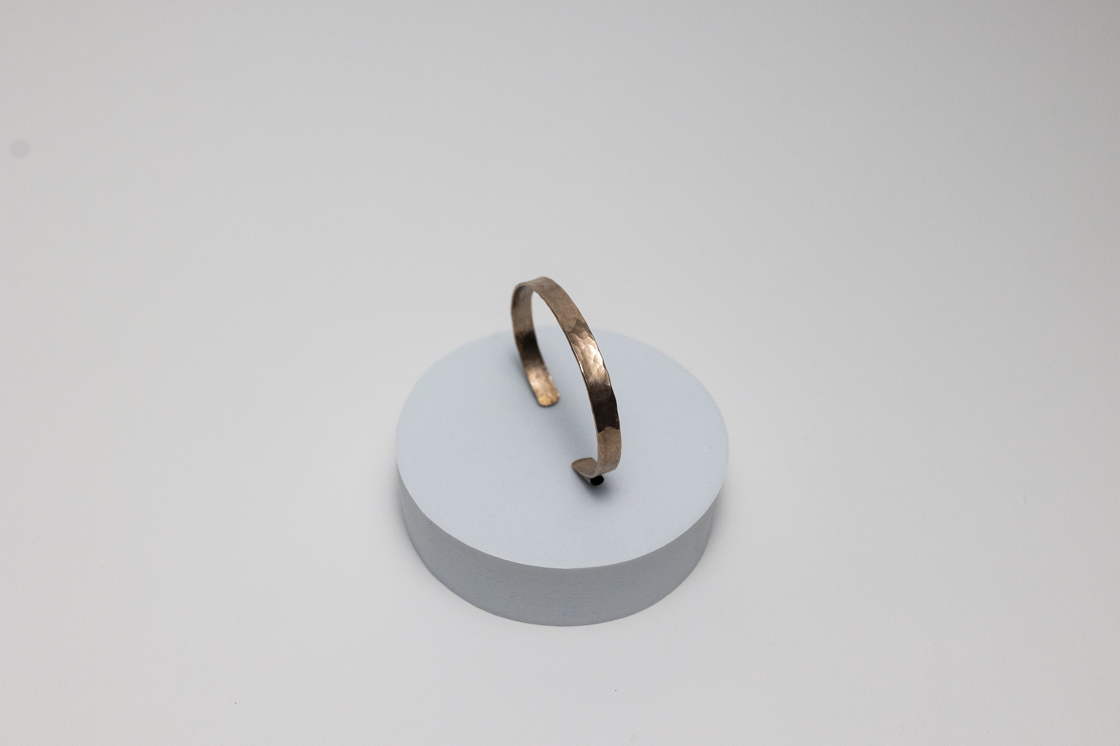 Stop & Breathe Cuff | Upcycled Automotive Copper Brake Line Hammered for Texture