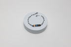 Ripple Effect Adjustable Bracelet | Fire Patina Steel Focal Point with Stainless Steel Paperclip Chain