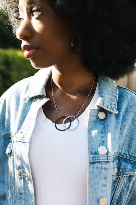 It Takes Two Steel Necklace