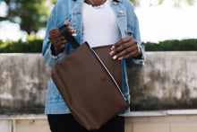 Load image into Gallery viewer, Destination | Travel Bag &amp; Brush Pouch Set made with Repurposed Automotive Vinyl
