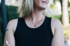 How Sweet It Is Necklace | Repurposed Steel Automotive Retaining Ring | Gold Plated Chain