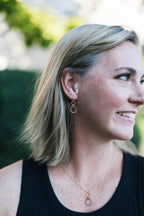 How Sweet It Is Earrings | Repurposed Stainless Steel Auto Retaining Ring | Gold Plated Ear Wire