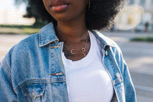 Against the Wind Copper & Stainless Steel Necklace