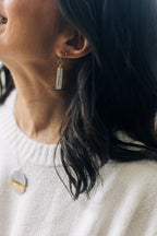 Archways Earrings | Repurposed Automotive Aluminum & Brass | Stainless Steel Ear Wire