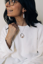 Hills & Valleys Necklace | Repurposed Automotive Copper & Steel Auto Shims | Stainless Steel Chain