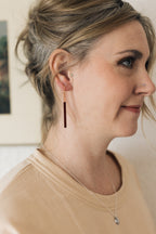 EmPower Earrings | Repurposed Automotive Copper Hairpin for Electric Vehicles | Gold Plated Ear Wire